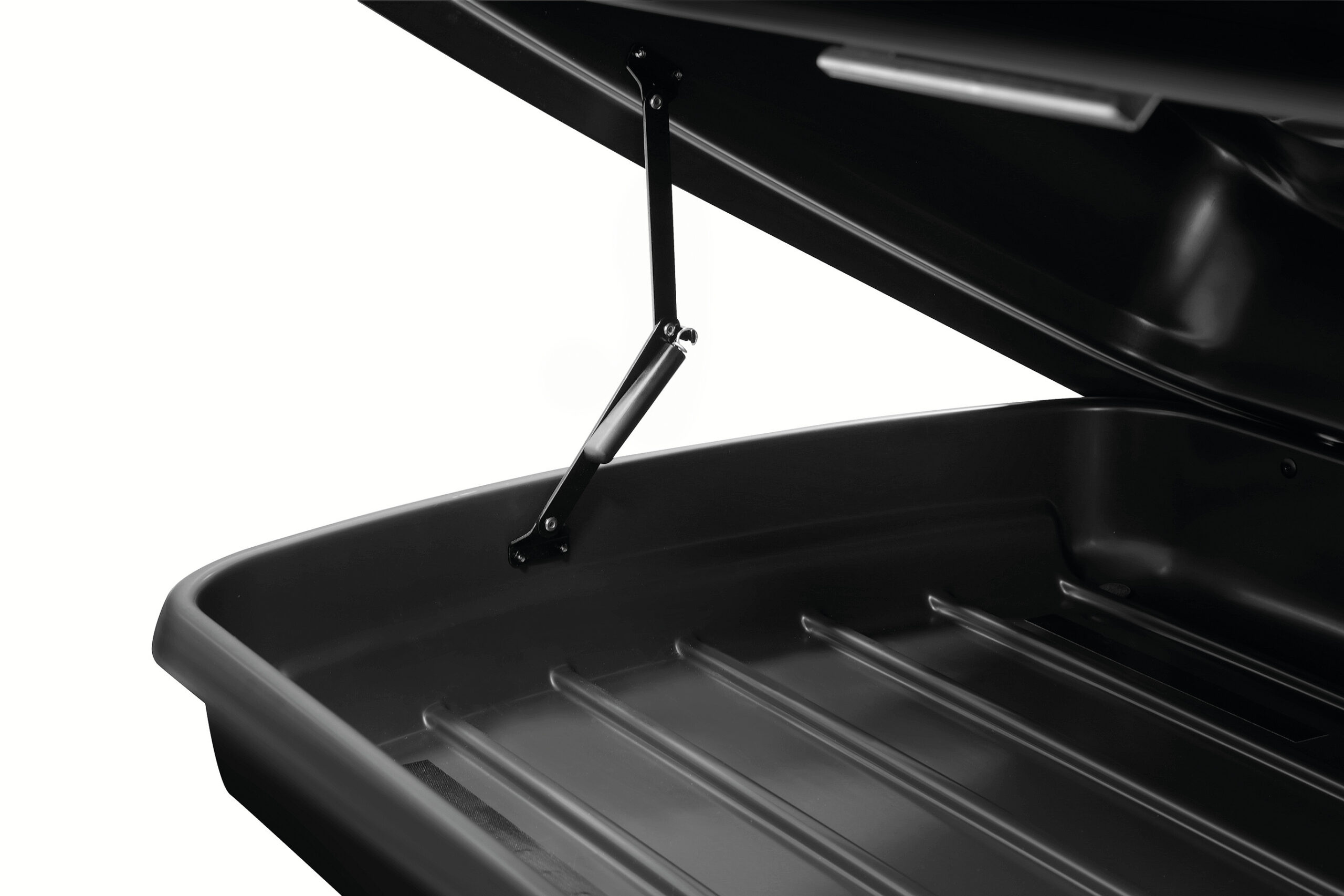 Box 333, box tetto in ABS, 333 litri - Nero goffrato - immagine 5