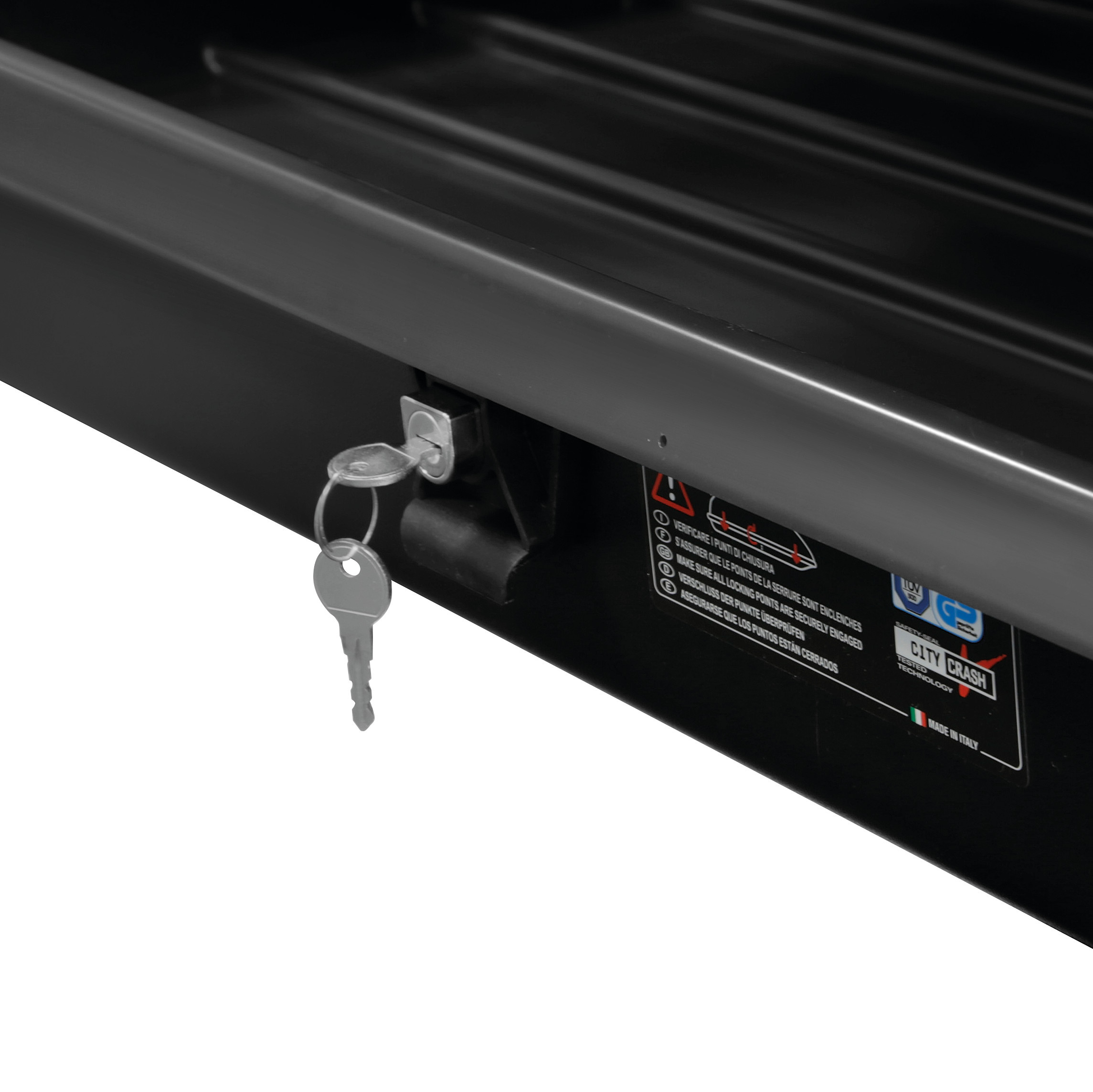 Box 333, box tetto in ABS, 333 litri - Nero goffrato - immagine 6