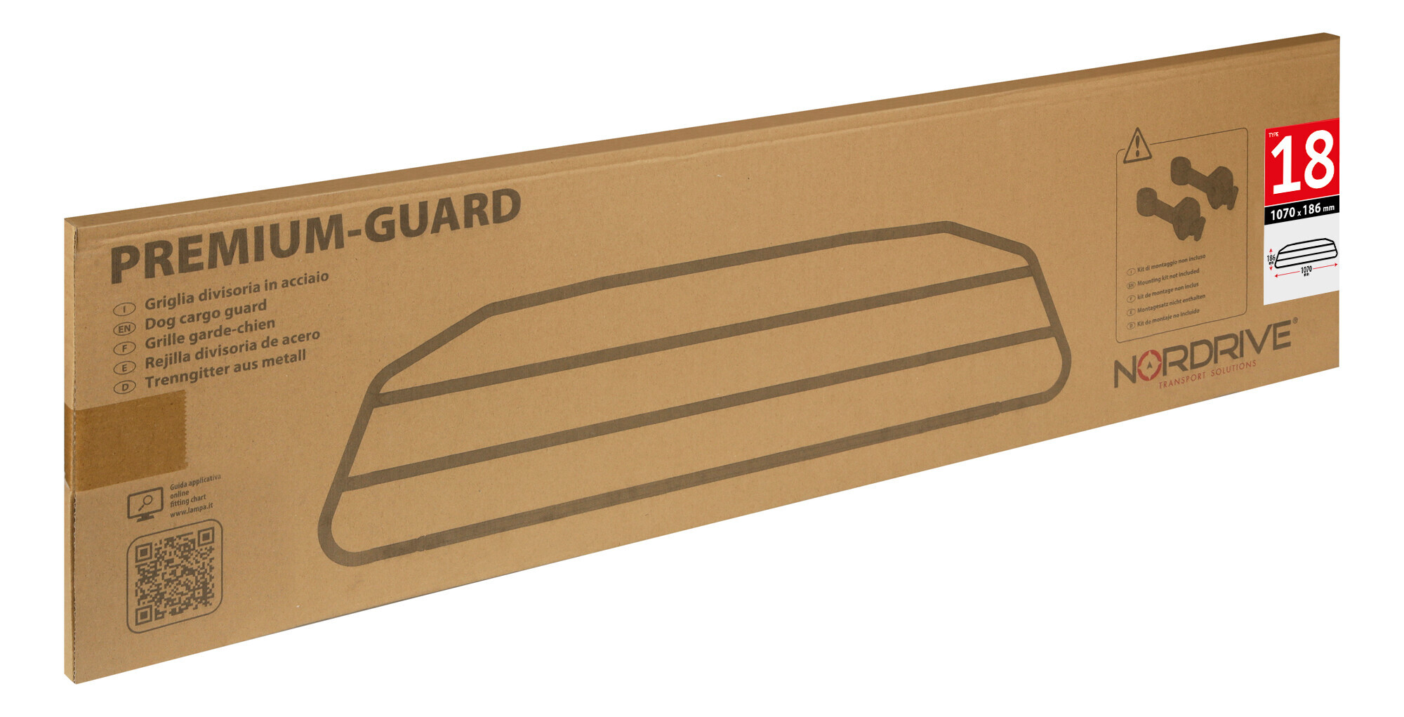 Premium-Guard, griglia divisoria in acciaio - Type 18 - 1070x186 mm 2 Premium-Guard, griglia divisoria in acciaio - Type 18 - 1070x186 mm - immagine 2