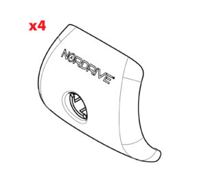 Set 4 cover piedi Rail