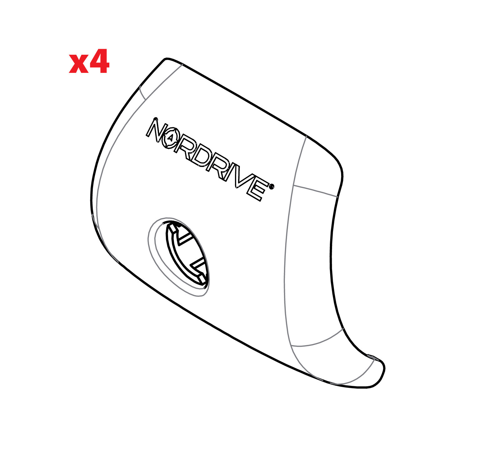 Set 4 cover piedi Rail