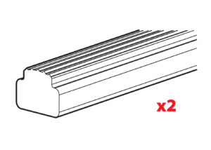 Set 2 gomme superiori - L = 140 cm