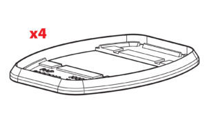 Set 4 gomme per tamponi kit attacchi Kargo
