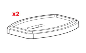 Set 2 distanziali per tamponi kit attacchi Kargo - H = 7 mm