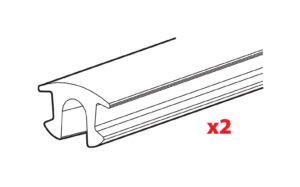 Set 2 gomme inferiori - L = 125 cm