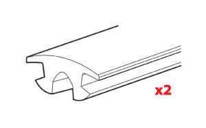 Set 2 gomme superiori - L = 140 cm