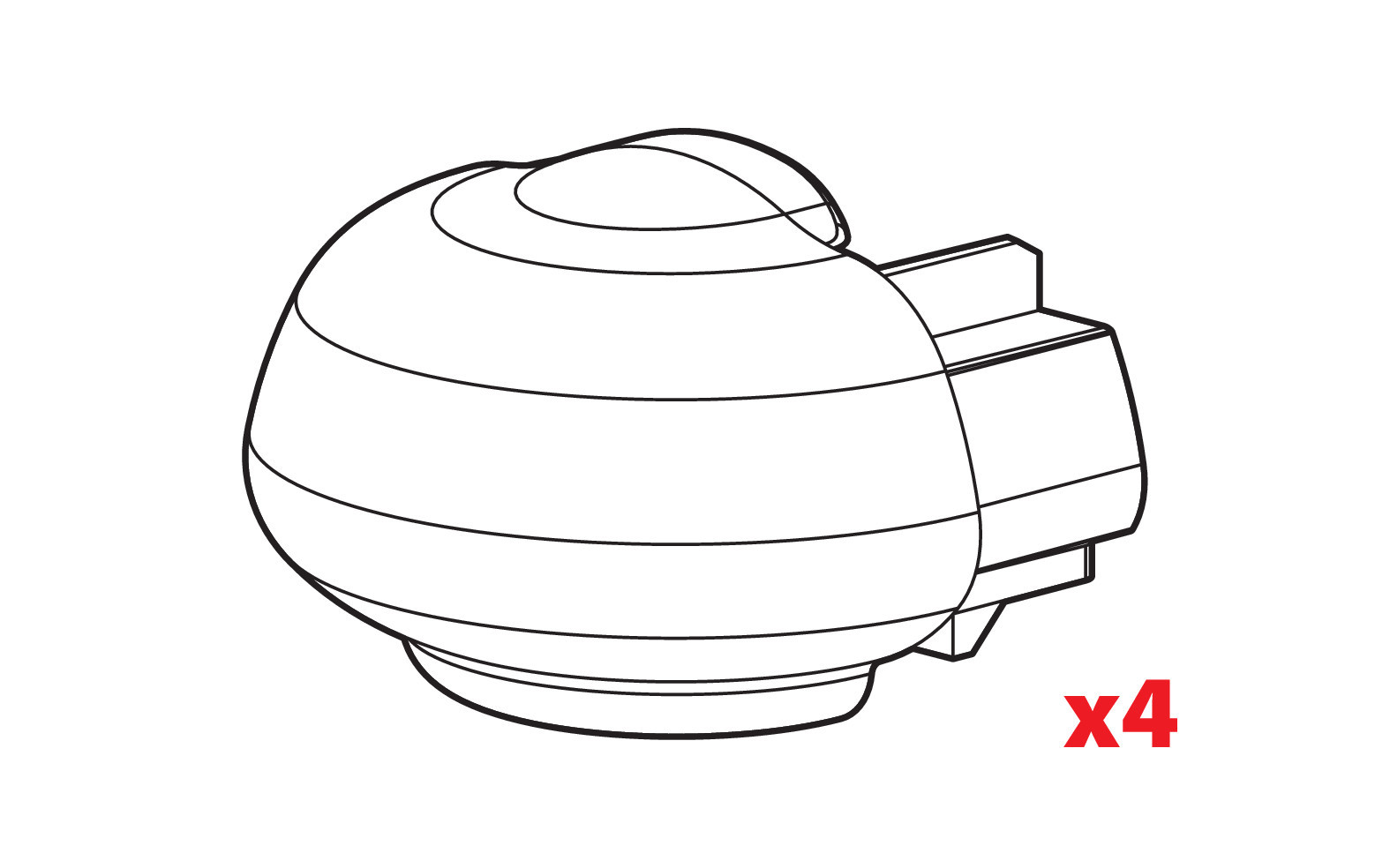 Set 4 tappi per barre Alumia, Alumia Rail, Alumia In-Rail 1 Set 4 tappi per barre Alumia, Alumia Rail, Alumia In-Rail