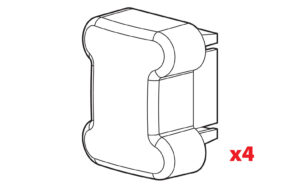 Set 4 tappi per barre Kargo