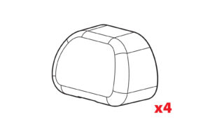 Set 4 tappi per barre Club