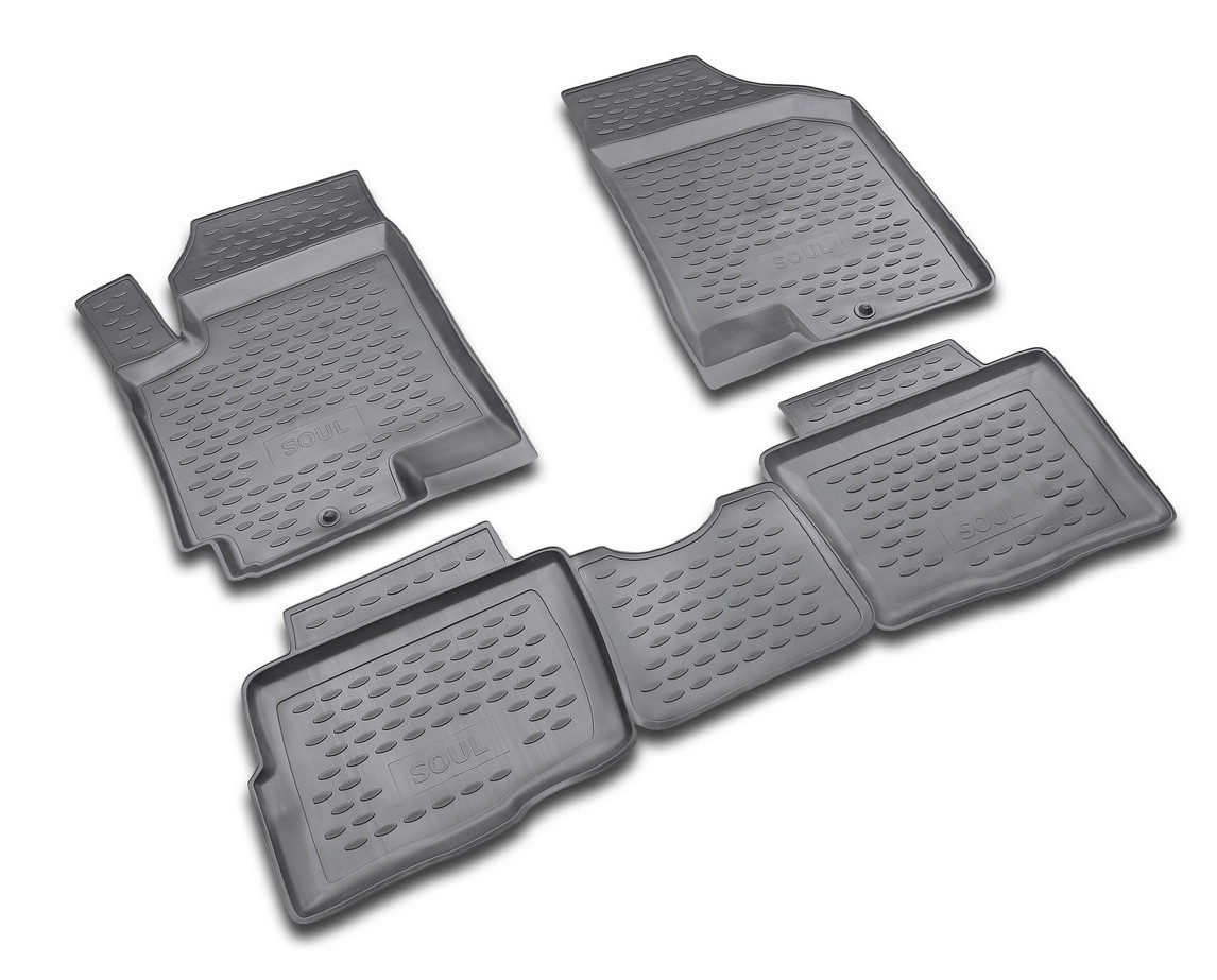 Set tappeti su misura in TPE - compatibile per Kia Soul (03/09>12/13)