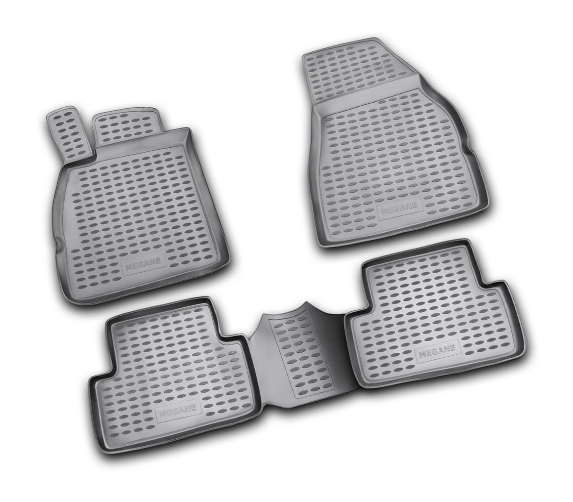 Set tappeti su misura in TPE - compatibile per Renault Megane II 3p (10/02>10/08) - Renault Megane II 4p (10/03>10/08) - Renault Megane II 5p (10/02>10/08) - Renault Megane II Grandtour (09/03>08/09) - Renault Thalia (11/08>06/14)
