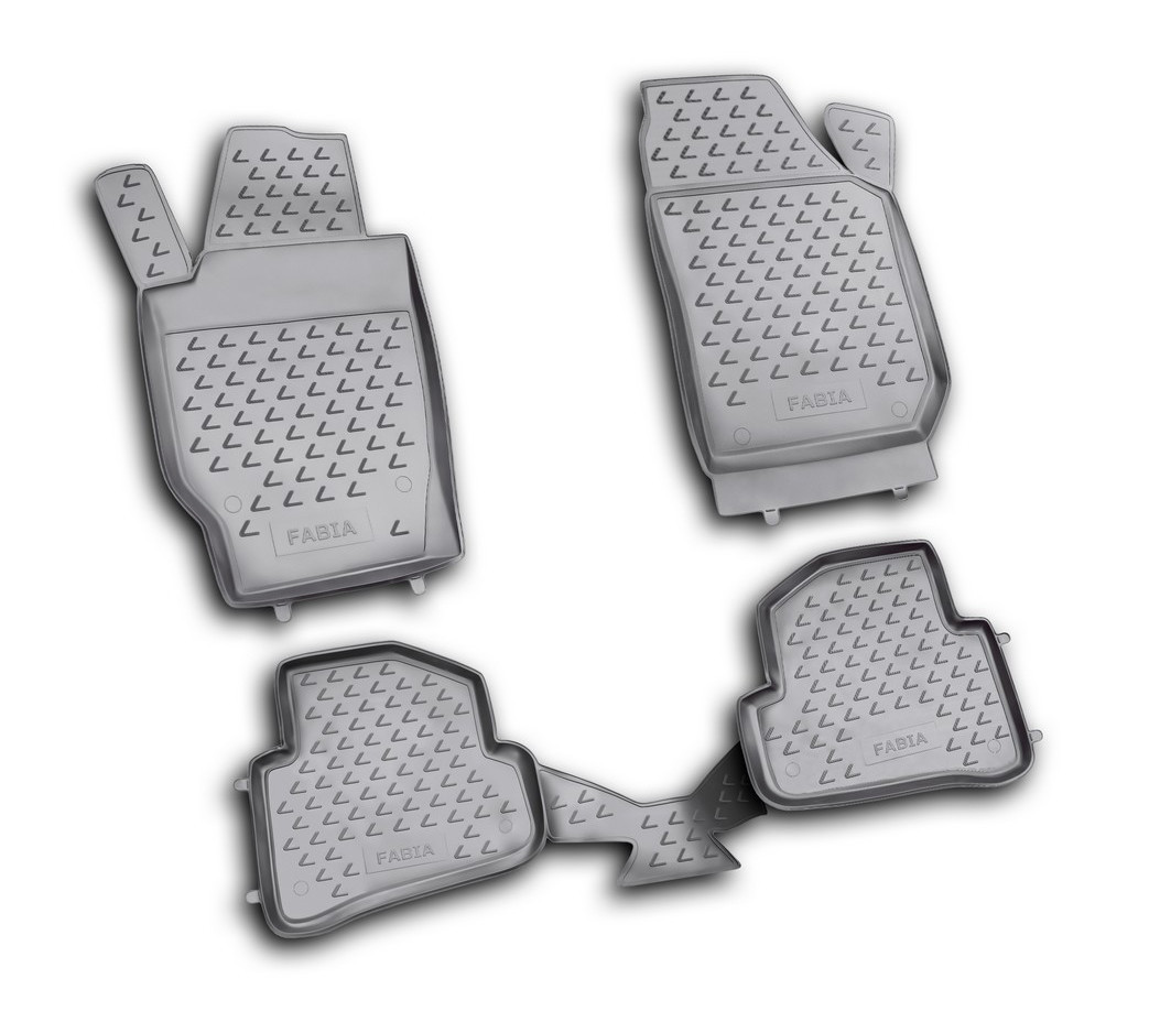 Set tappeti su misura in TPE - compatibile per Skoda Fabia 5p (05/07>01/15) - Skoda Fabia Wagon (01/08>03/15)