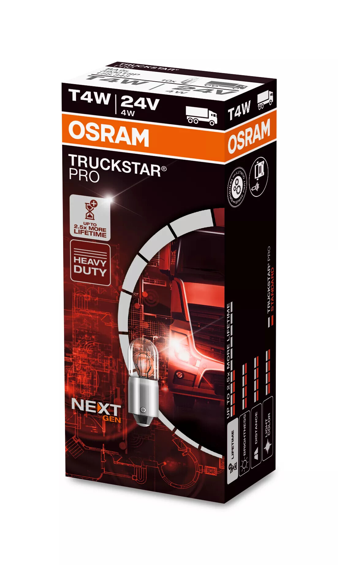 24V Truckstar Pro - T4W - 4W - BA9s - 1 pz - Sfuso - Confezione da 10 pezzi - immagine 2