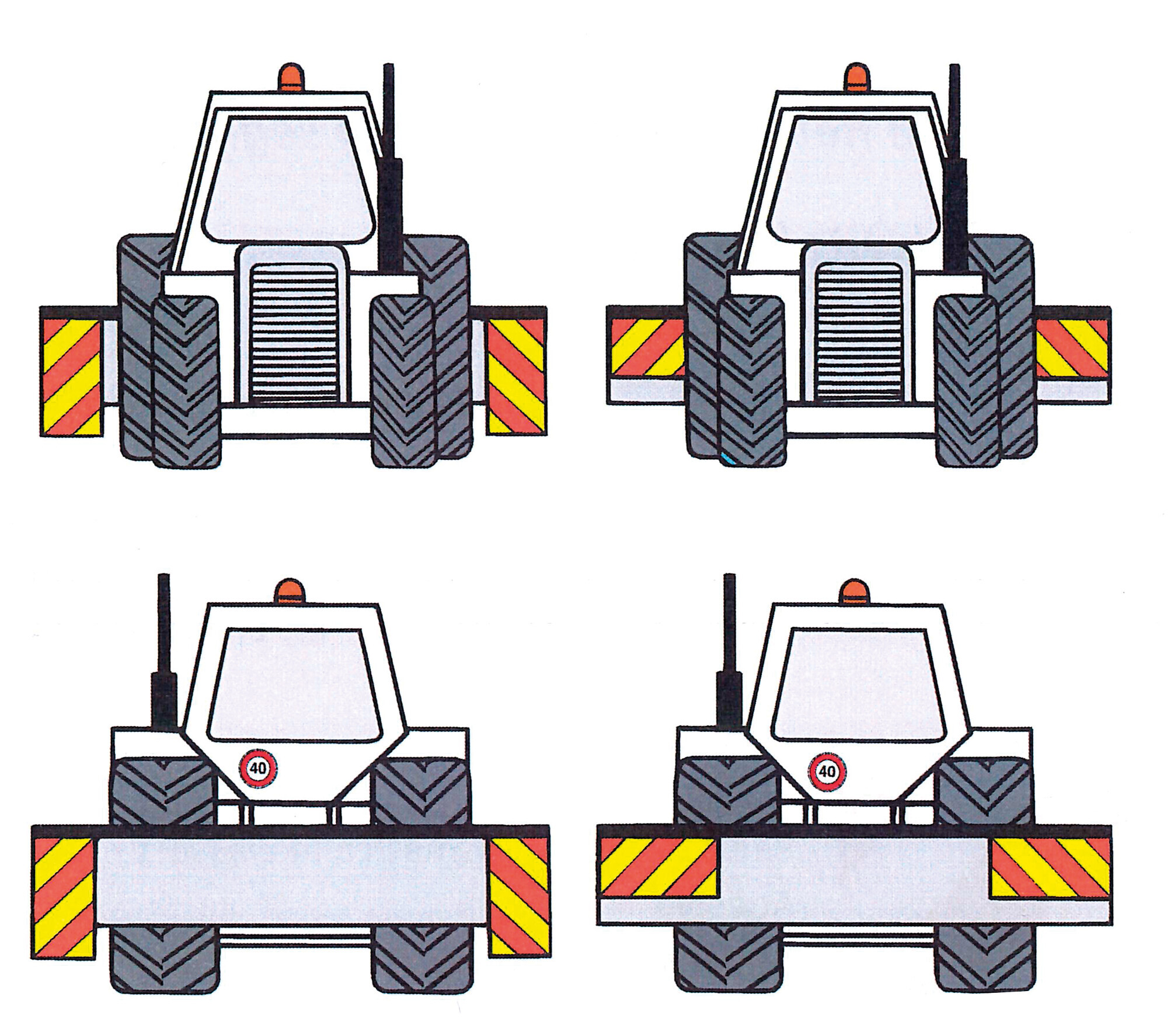 Pannelli retroriflettenti per veicoli agricoli, set 2 pz - immagine 3