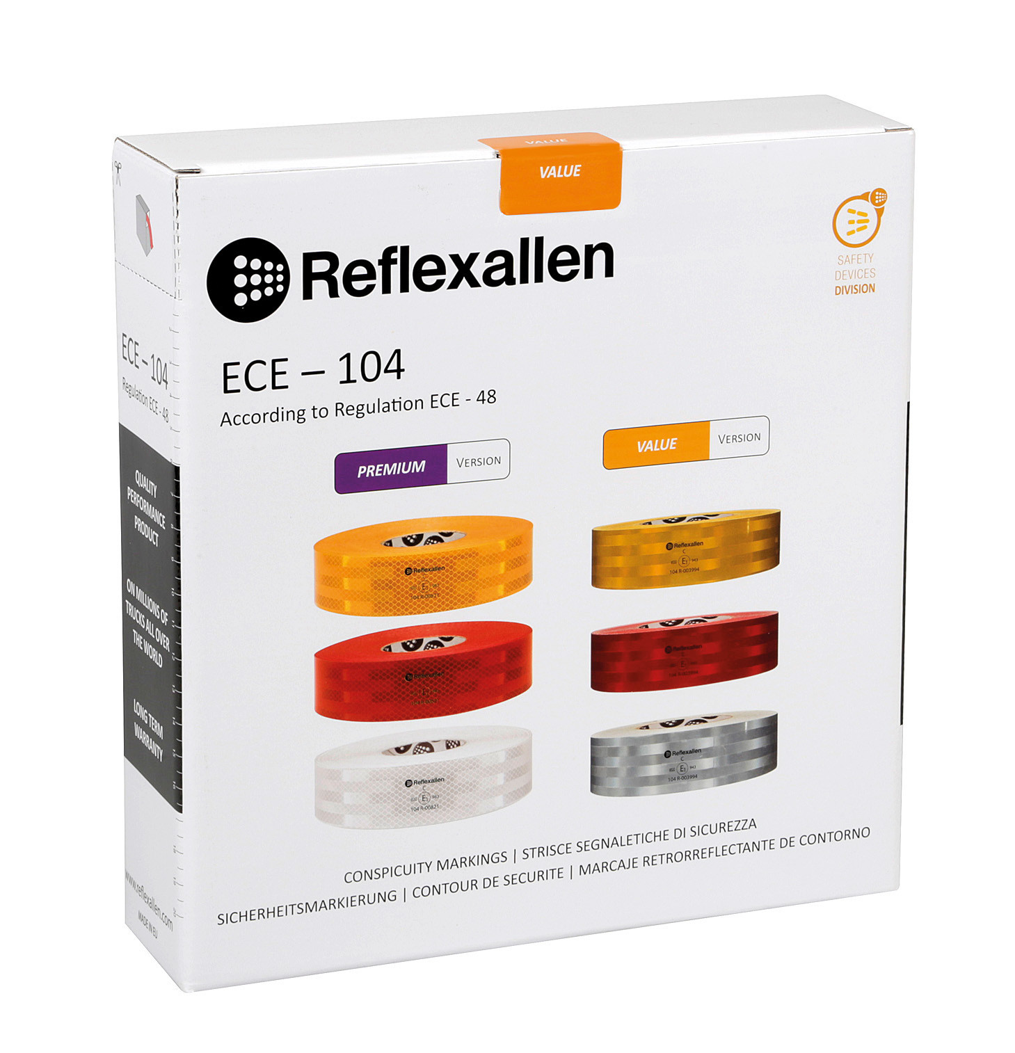 Value, nastro segnaletico di sicurezza per superfici telonate - 50 m - Rosso - immagine 2