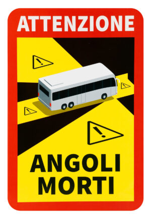 Contrassegno adesivo angoli morti, 1 pz - Autobus - ITA