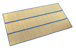 Stuoia in paglia richiudibile a borsetta con bordo in poliestere - Confezione da 3 pezzi