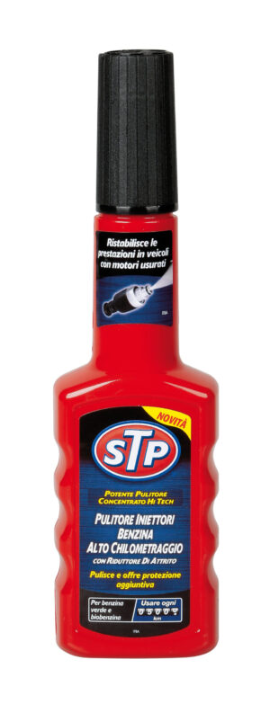 STP Pulitore iniettori benzina, alto chilometraggio - 200 ml