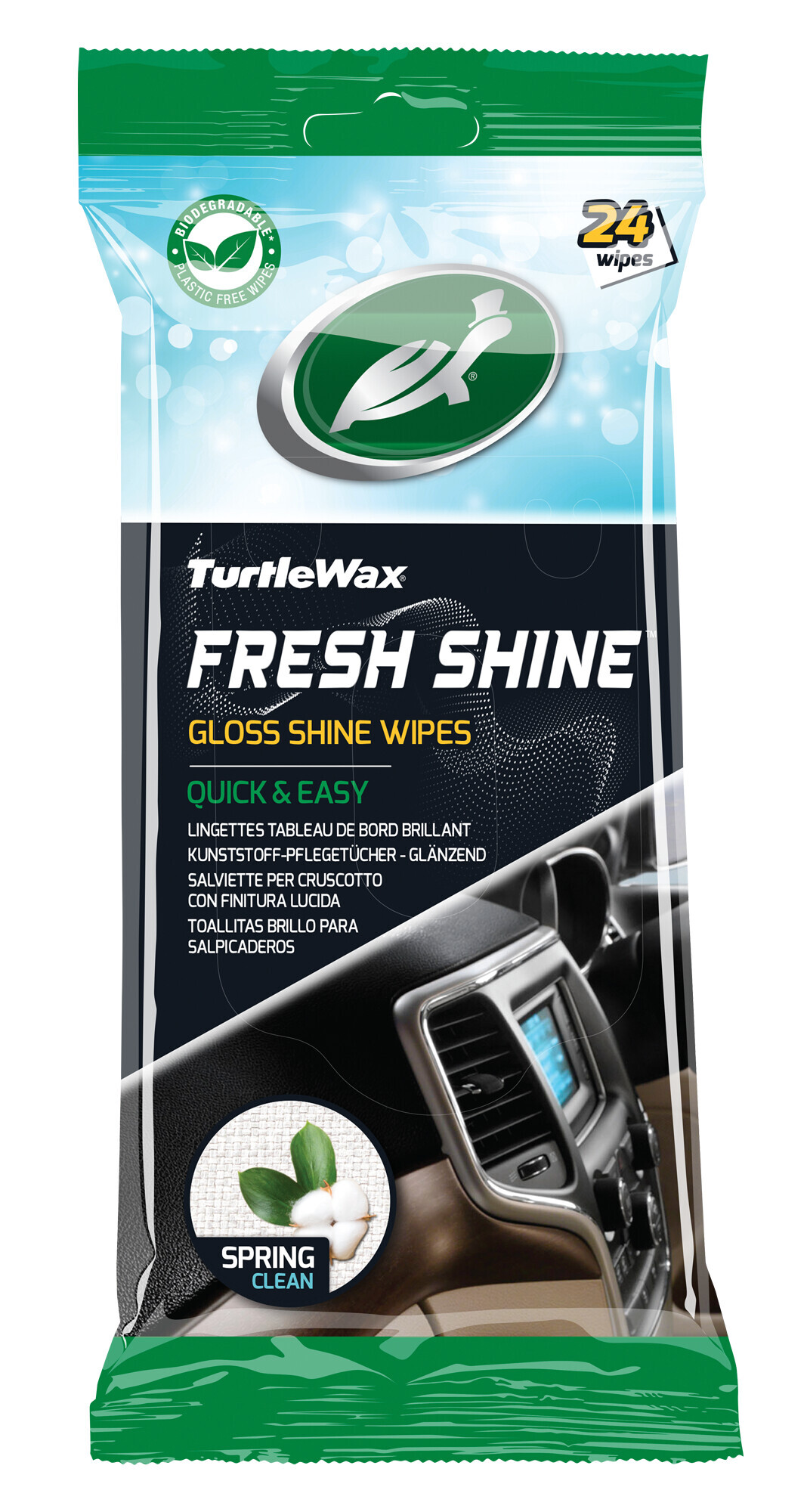Fresh Shine, salviette per cruscotto, finitura lucida - 24 pz