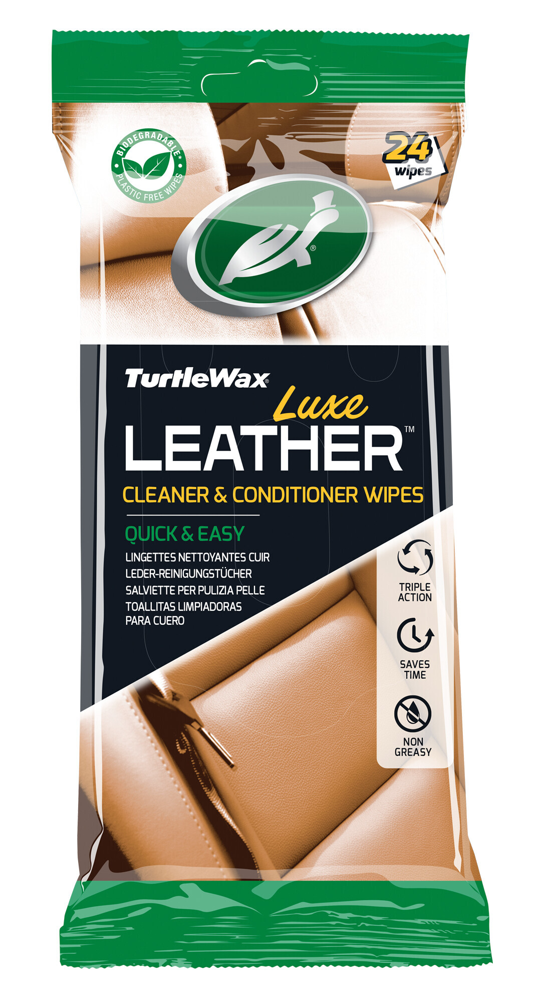 Luxe leather, salviette per pulizia pelle - 24 pz