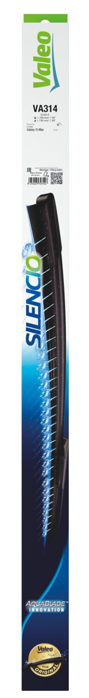 Silencio Aquablade, spazzole tergicristallo - VA314 - 750 + 730 mm - 2 pz