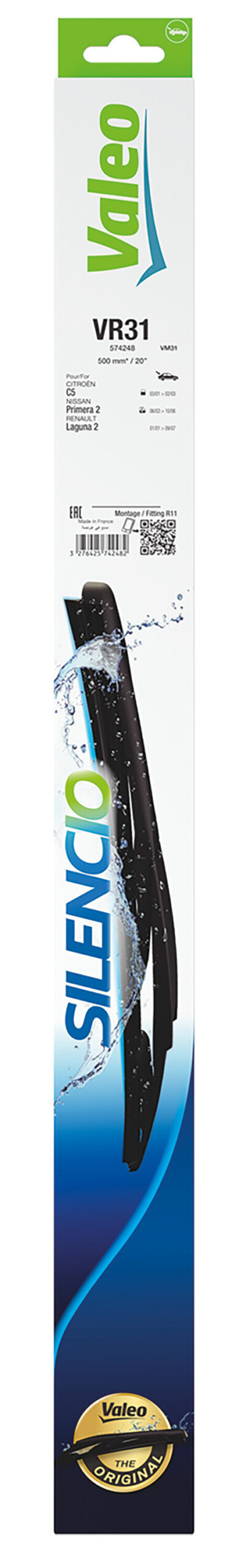 Silencio Conventional, spazzola tergicristallo posteriore - VR31 - 500 mm - 1 pz - immagine 2