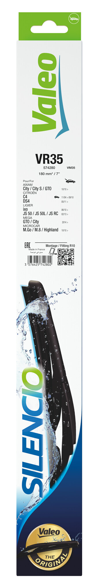 Silencio Conventional, spazzola tergicristallo posteriore - VR35 - 180 mm - 1 pz - immagine 2