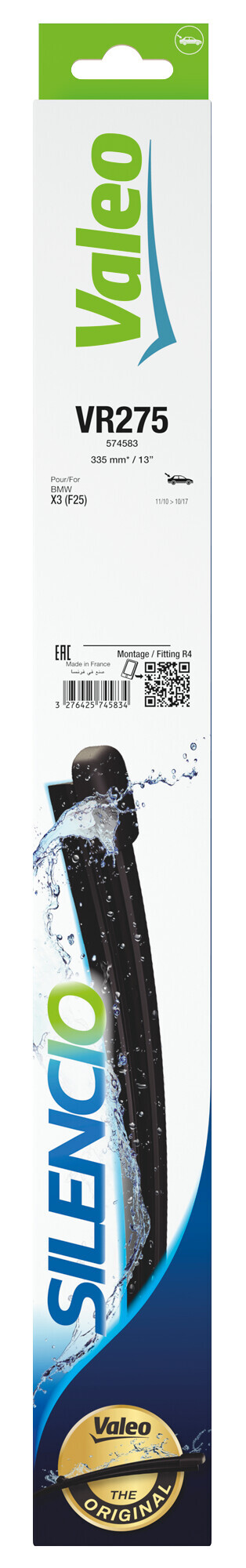 Silencio Flat Blades, spazzola tergicristallo posteriore - VR275 - 335 mm - 1 pz - immagine 2