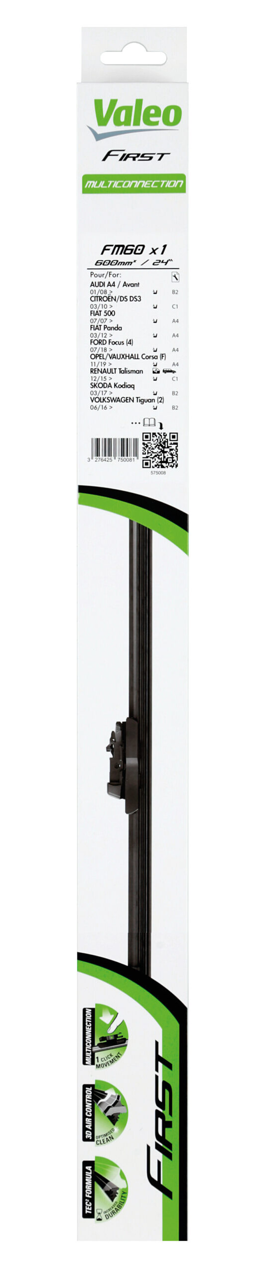 First Flat Blades, spazzola tergicristallo - FM60 - 600 mm - 1 pz - immagine 7