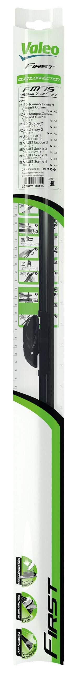 First Flat Blades, spazzola tergicristallo - FM75 - 750 mm - 1 pz - immagine 7