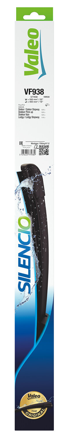 Silencio Flat Blades, spazzole tergicristallo - VF938 - 550 + 400 mm - 2 pz - immagine 3