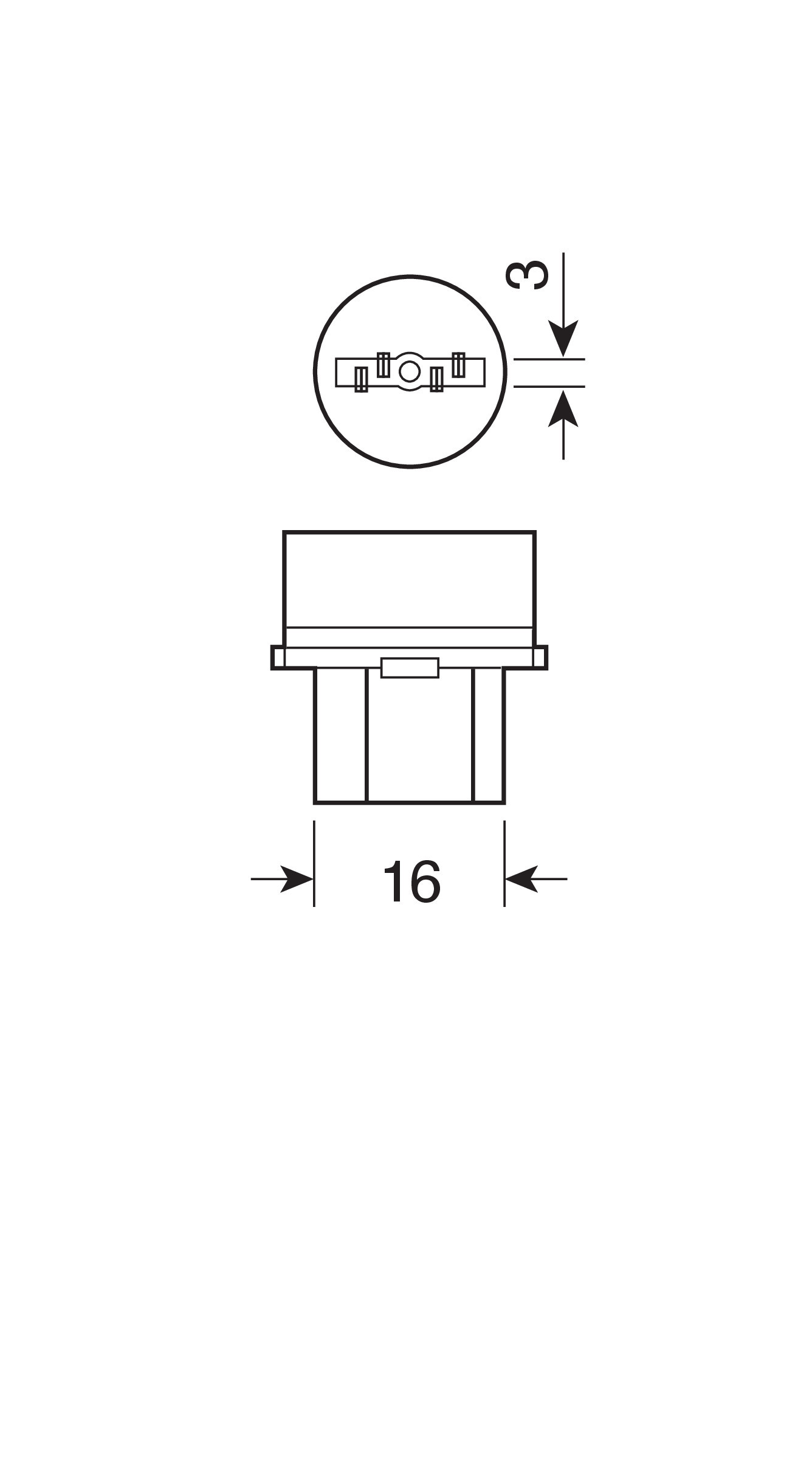 12V Lampada con zoccolo vetro Blu-Xe 2 filamenti - (W21/5W) - 21/5W - W3x16q - 2 pz - Scatola - immagine 3