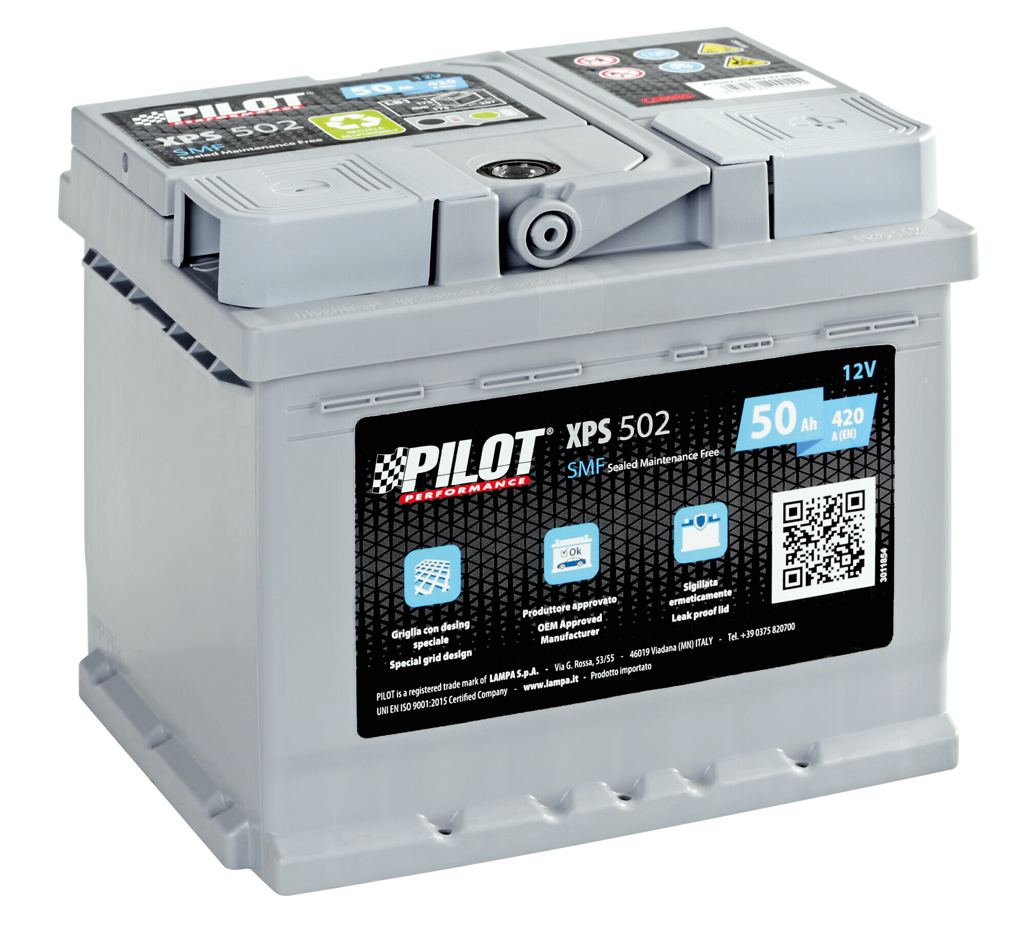 Batteria 12V - Pilot SMF - 50 Ah - 420 A - LB1