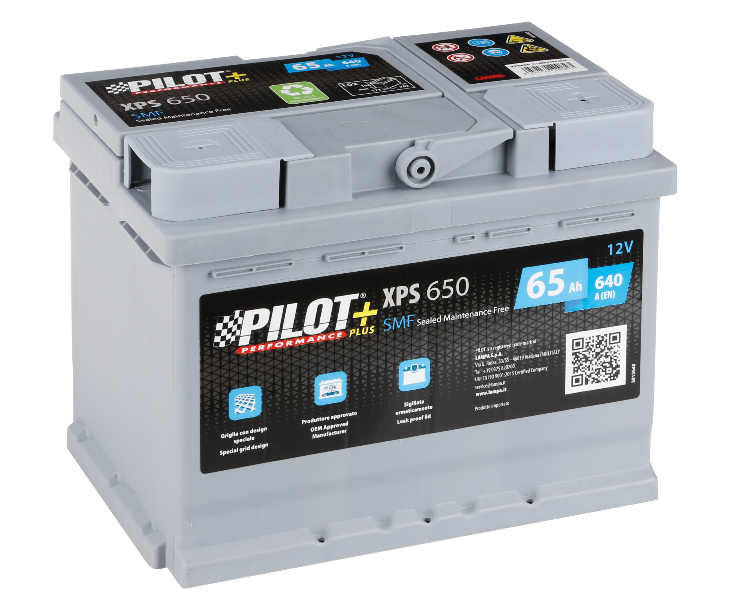 Batteria 12V - Pilot SMF - 65 Ah - 640 A - L2