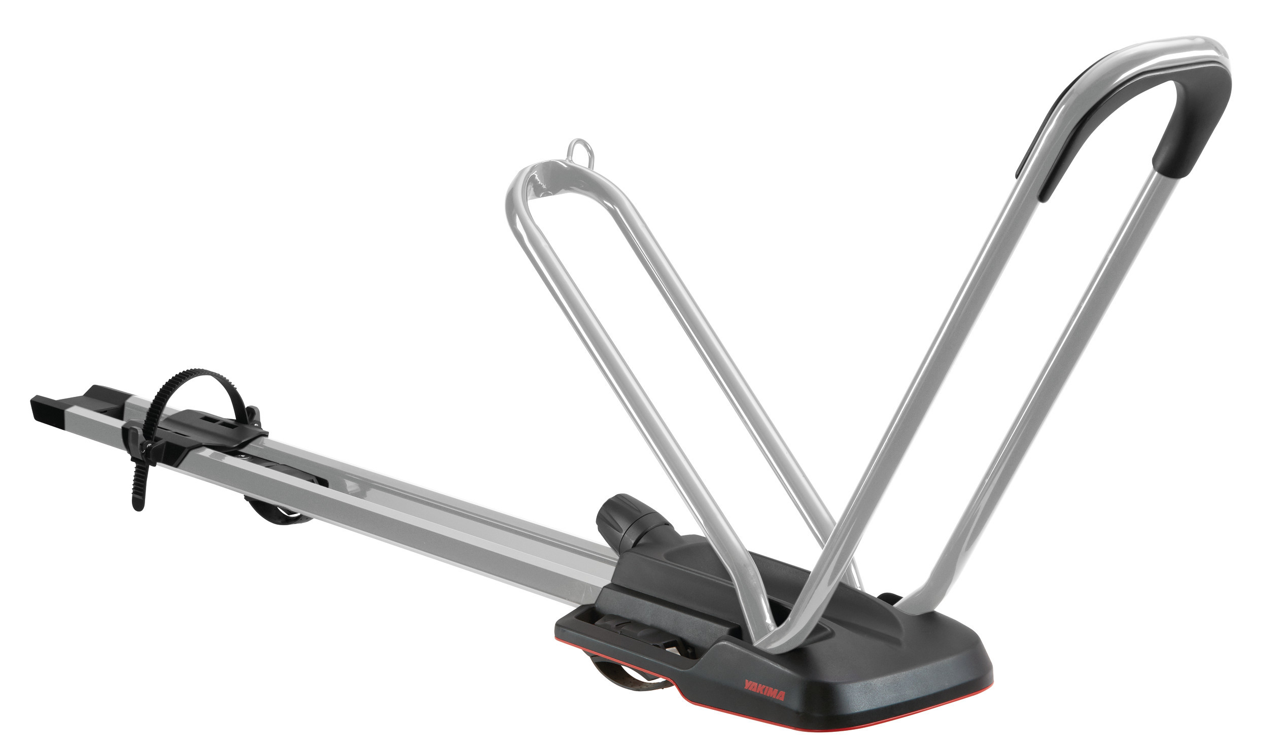 HighRoad, porta bicicletta da tetto con fissaggio ruota anteriore - Argento - max 1219 mm (passo bici)