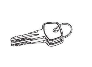 Set 2 chiavi di ricambio per portabici JustClick e FoldClick