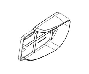 Ricambio supporto luce destra per portabici Justclick