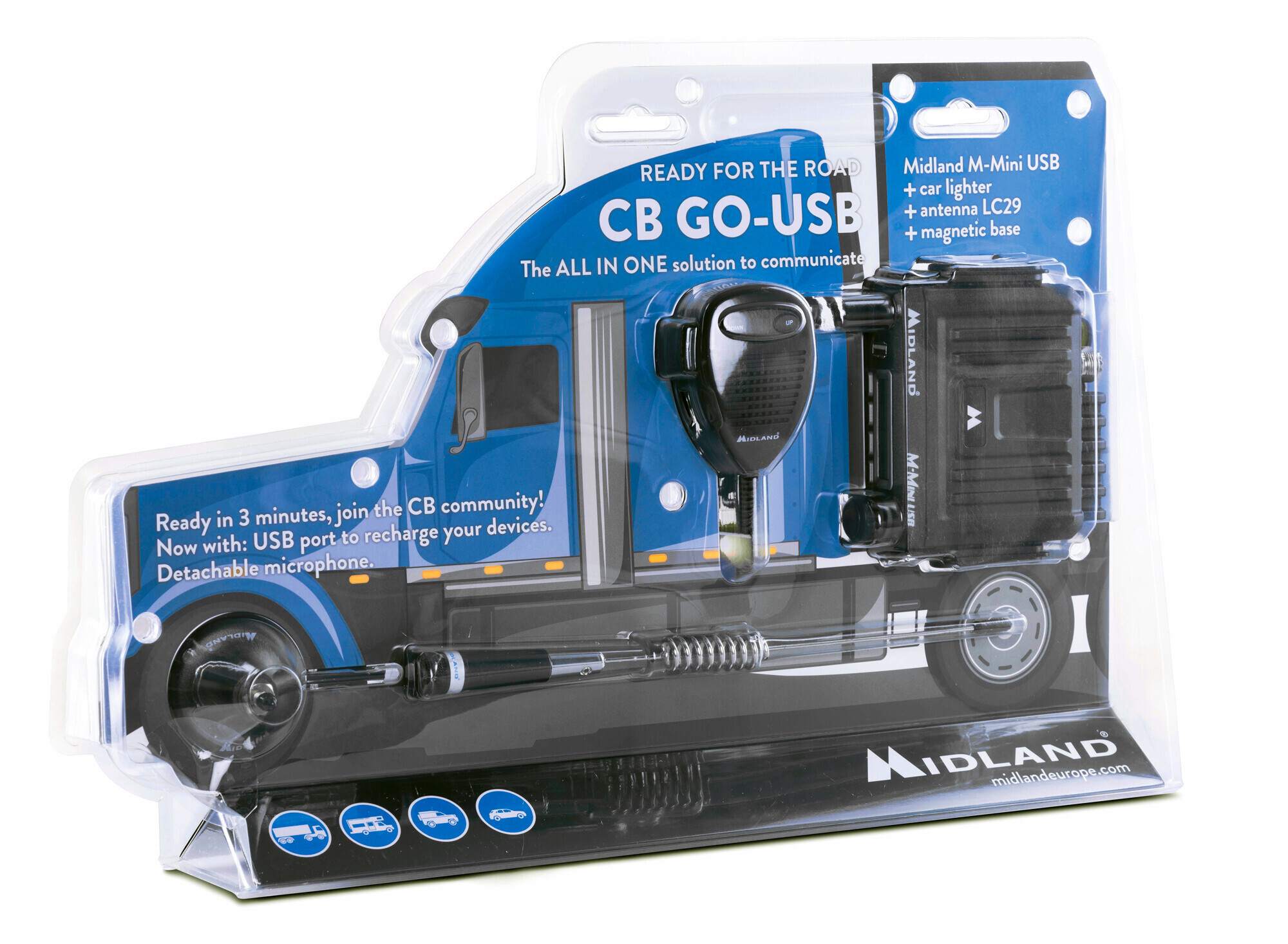Go USB, kit CB M-Mini USB con antenna - immagine 3