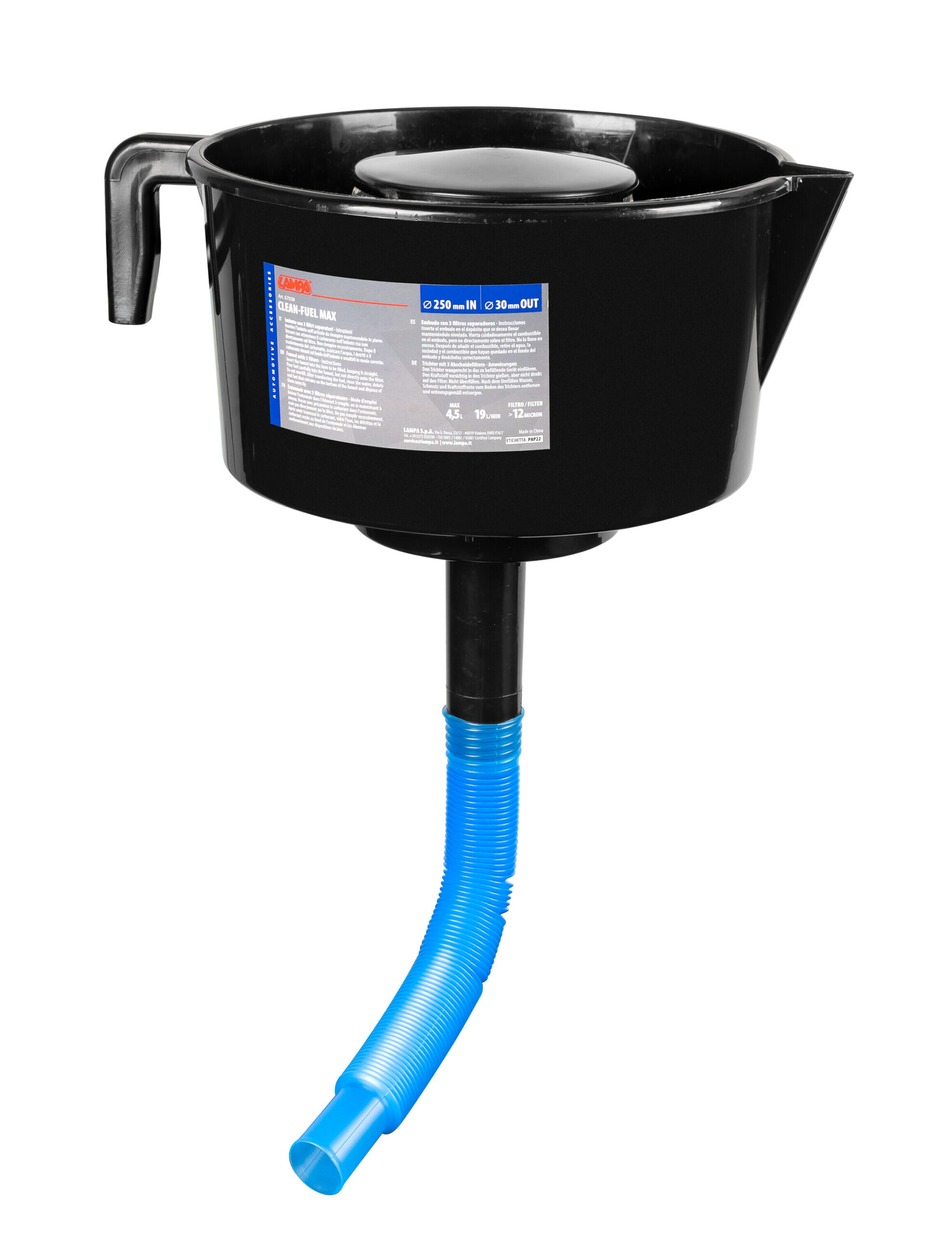 Imbuto professionale con 3 filtri separatori 1 Imbuto professionale con 3 filtri separatori