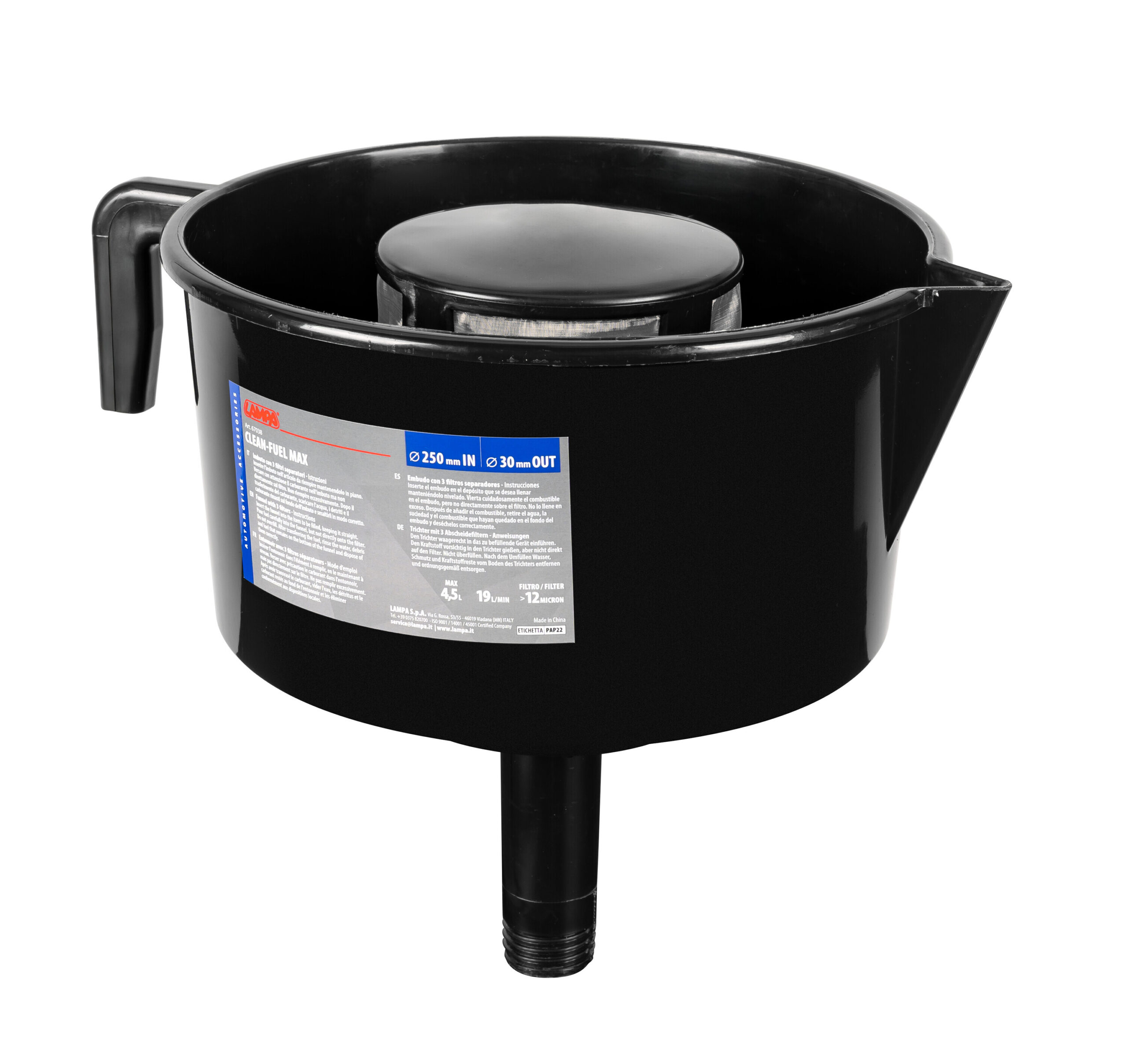 Imbuto professionale con 3 filtri separatori 2 Imbuto professionale con 3 filtri separatori - immagine 2