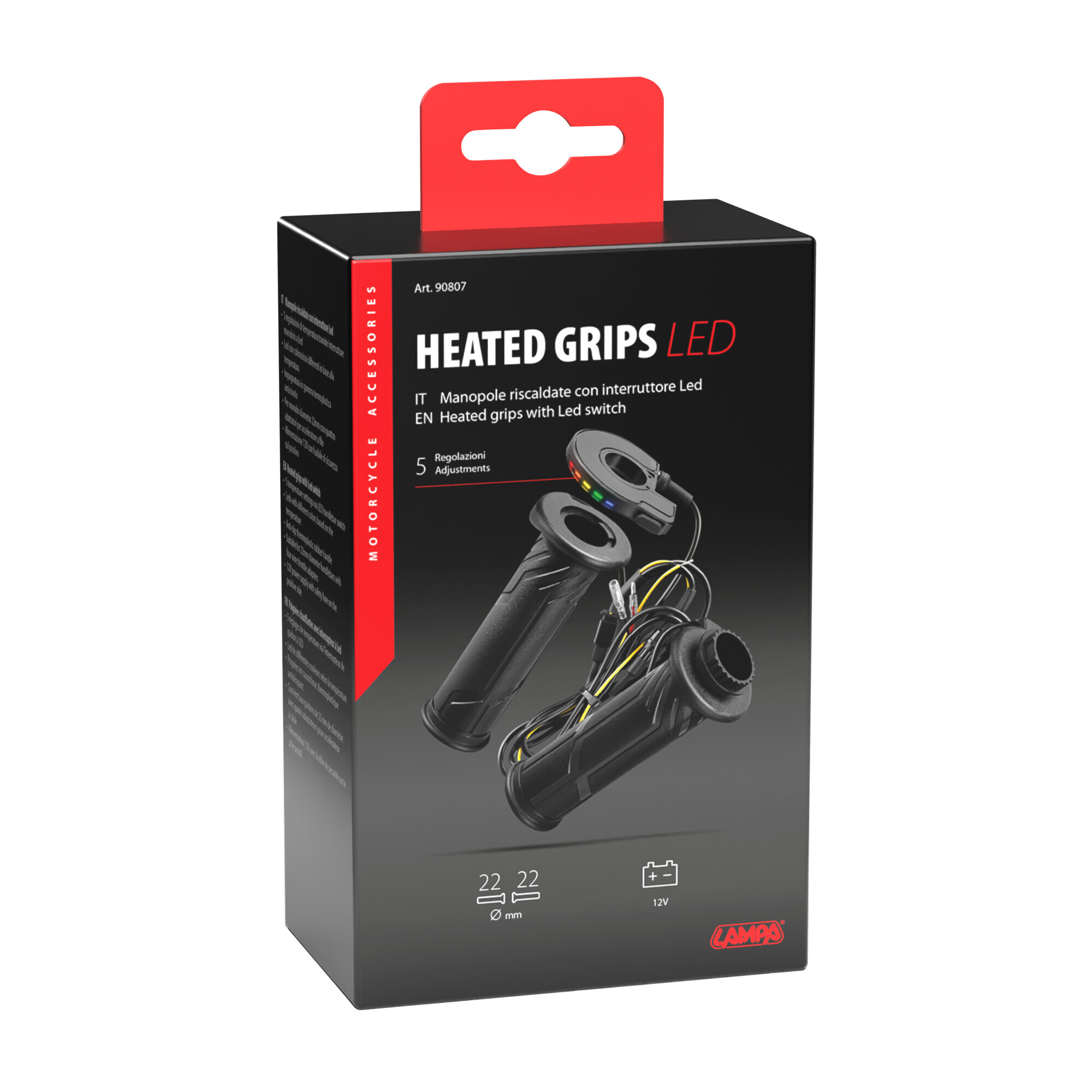 Manopole riscaldate con interruttore Led, 12V 3 Manopole riscaldate con interruttore Led, 12V - immagine 3