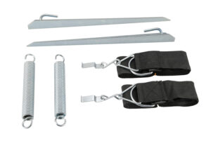 Set di cinghie anti-tormenta per tendalini compatibili con gancio a &ldquo;S&rdquo;