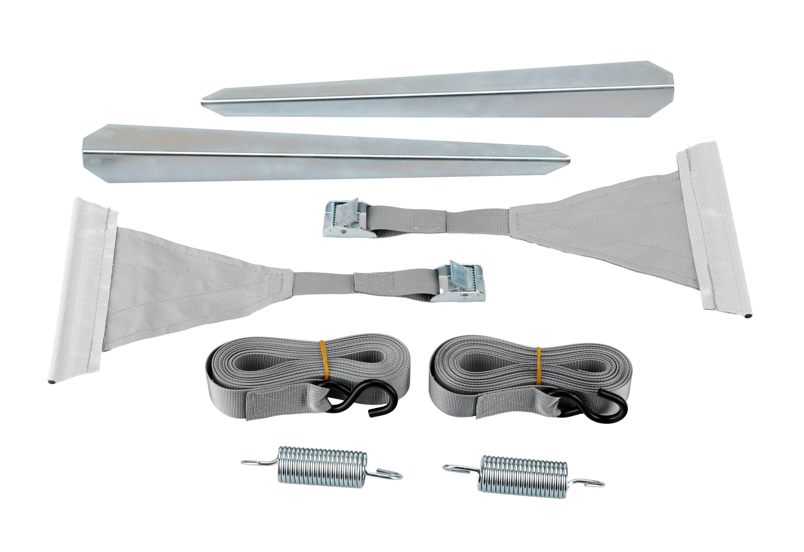 Set di cinghie anti-tormenta per tendalini a cassetta dotati di canalina 1 Set di cinghie anti-tormenta per tendalini a cassetta dotati di canalina