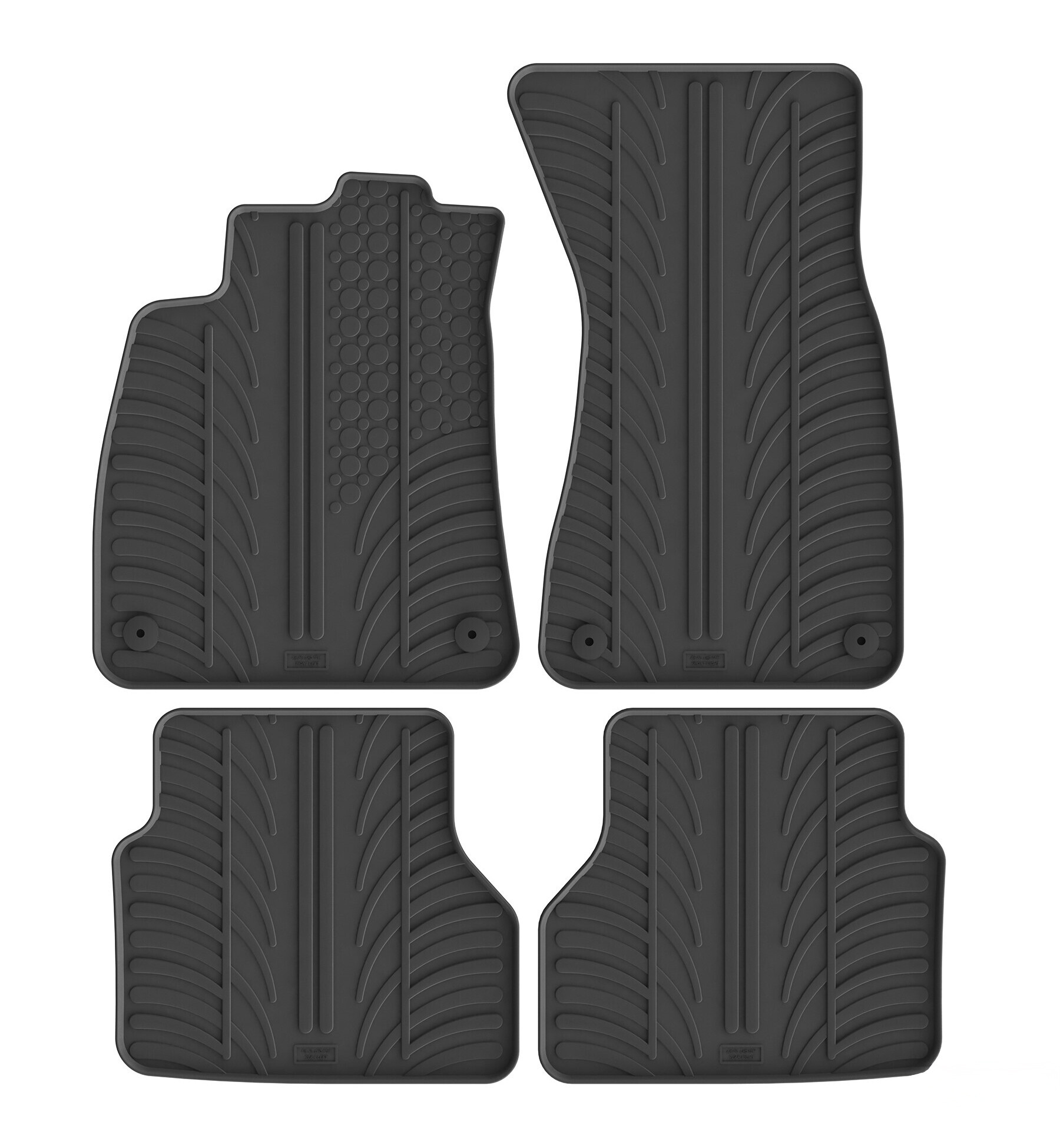 Set tappeti su misura in gomma - compatibile per Audi A6 4p (06/25>) automatico - Audi A6 Avant (05/25>) automatico 1 Set tappeti su misura in gomma - compatibile per Audi A6 4p (06/25>) automatico - Audi A6 Avant (05/25>) automatico