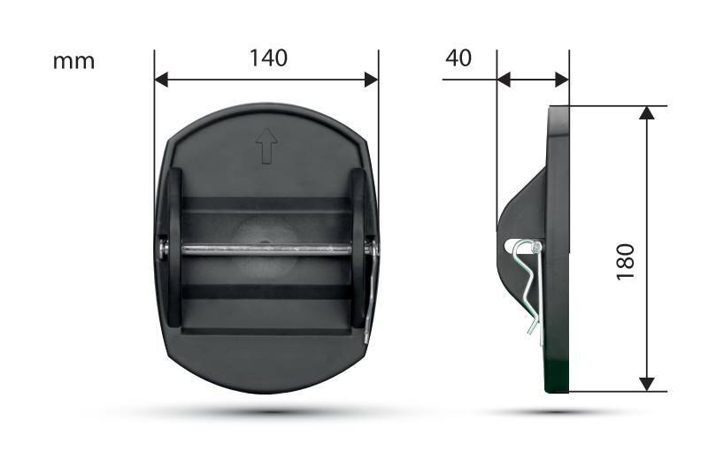 Basi per piedini di stazionamento con perno metallico, set 4 pz 4 Basi per piedini di stazionamento con perno metallico, set 4 pz - immagine 4