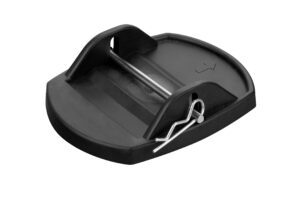 Basi per piedini di stazionamento con perno metallico, set 4 pz