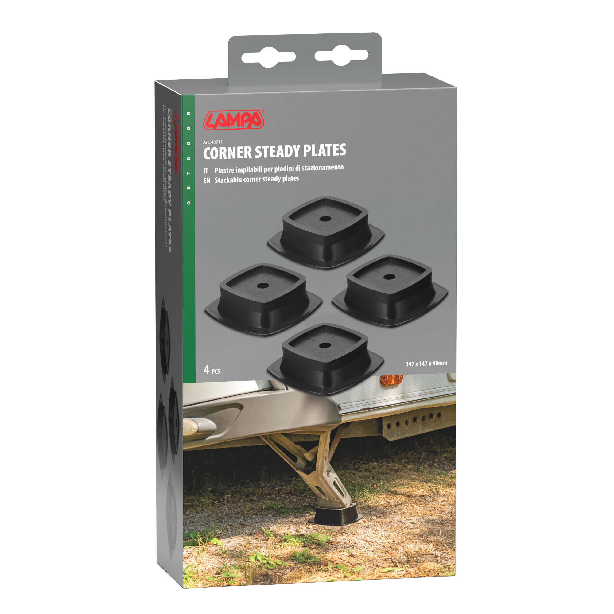 Piastre impilabili per piedini di stazionamento, set 4 pz 3 Piastre impilabili per piedini di stazionamento, set 4 pz - immagine 3