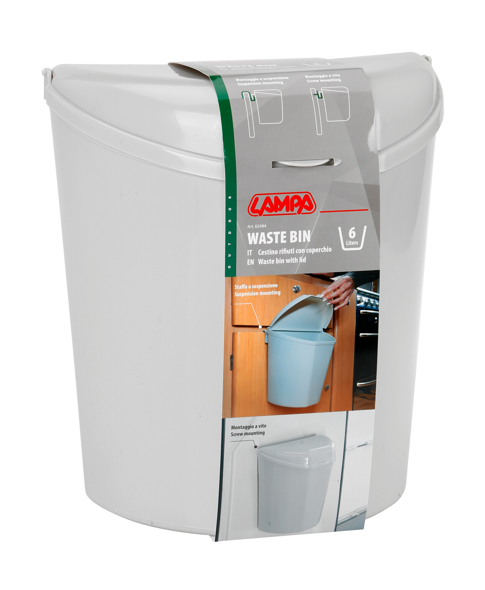 Cestino rifiuti con coperchio - 6 L 4 Cestino rifiuti con coperchio - 6 L - immagine 4