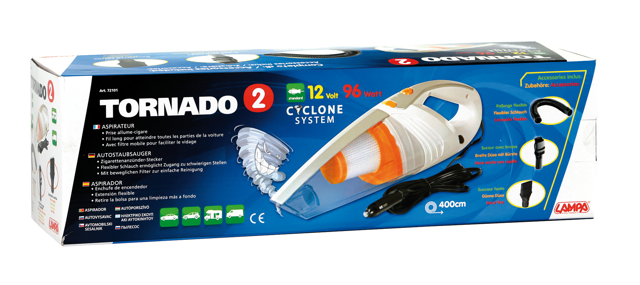 Tornado 2, aspirapolvere - 12V - 96W 6 Tornado 2, aspirapolvere - 12V - 96W - immagine 6