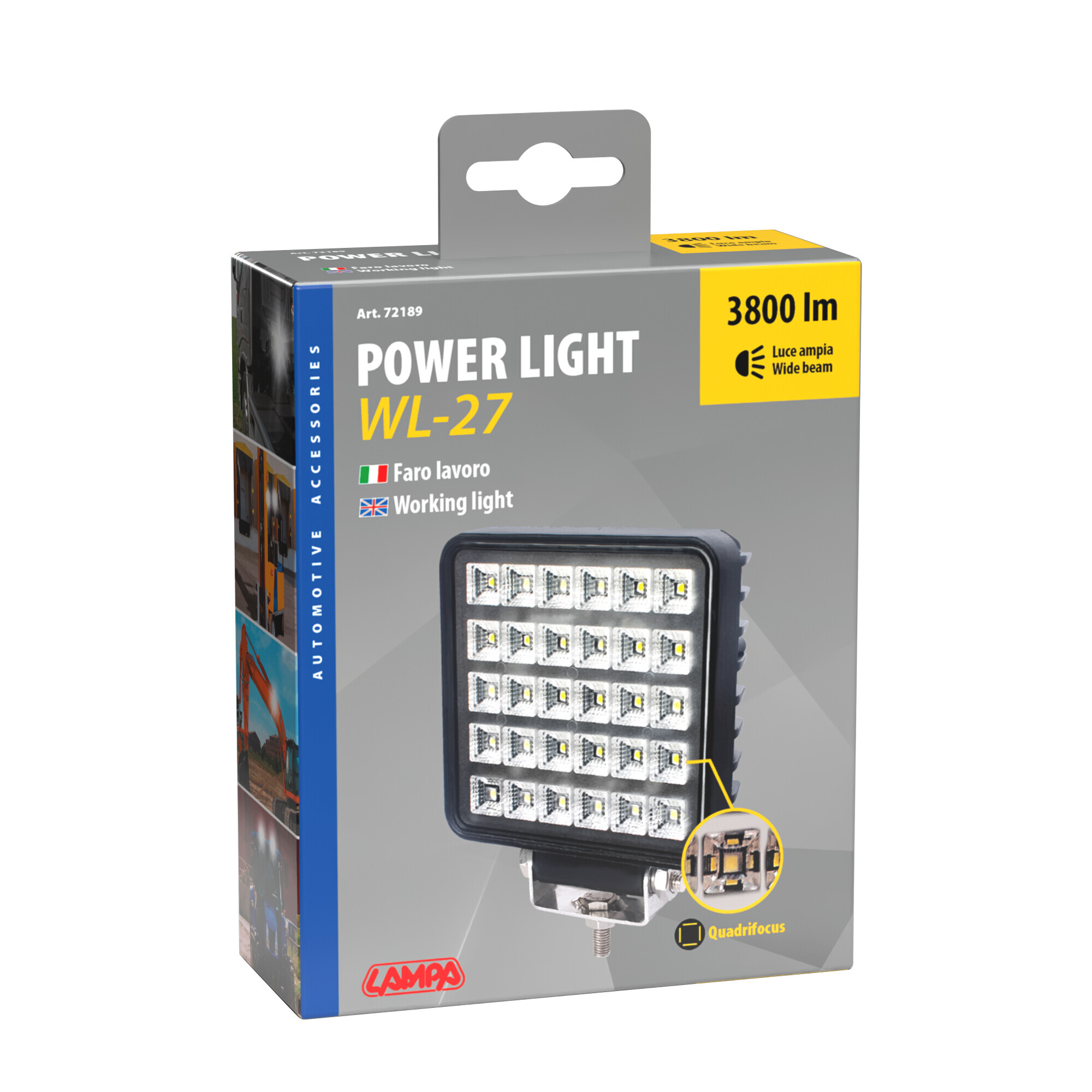 WL-27, faro ausiliario a 30 Led - 12/24V - Bianco 5 WL-27, faro ausiliario a 30 Led - 12/24V - Bianco - immagine 5